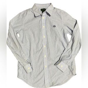 RL POLO button up plaid shirt
